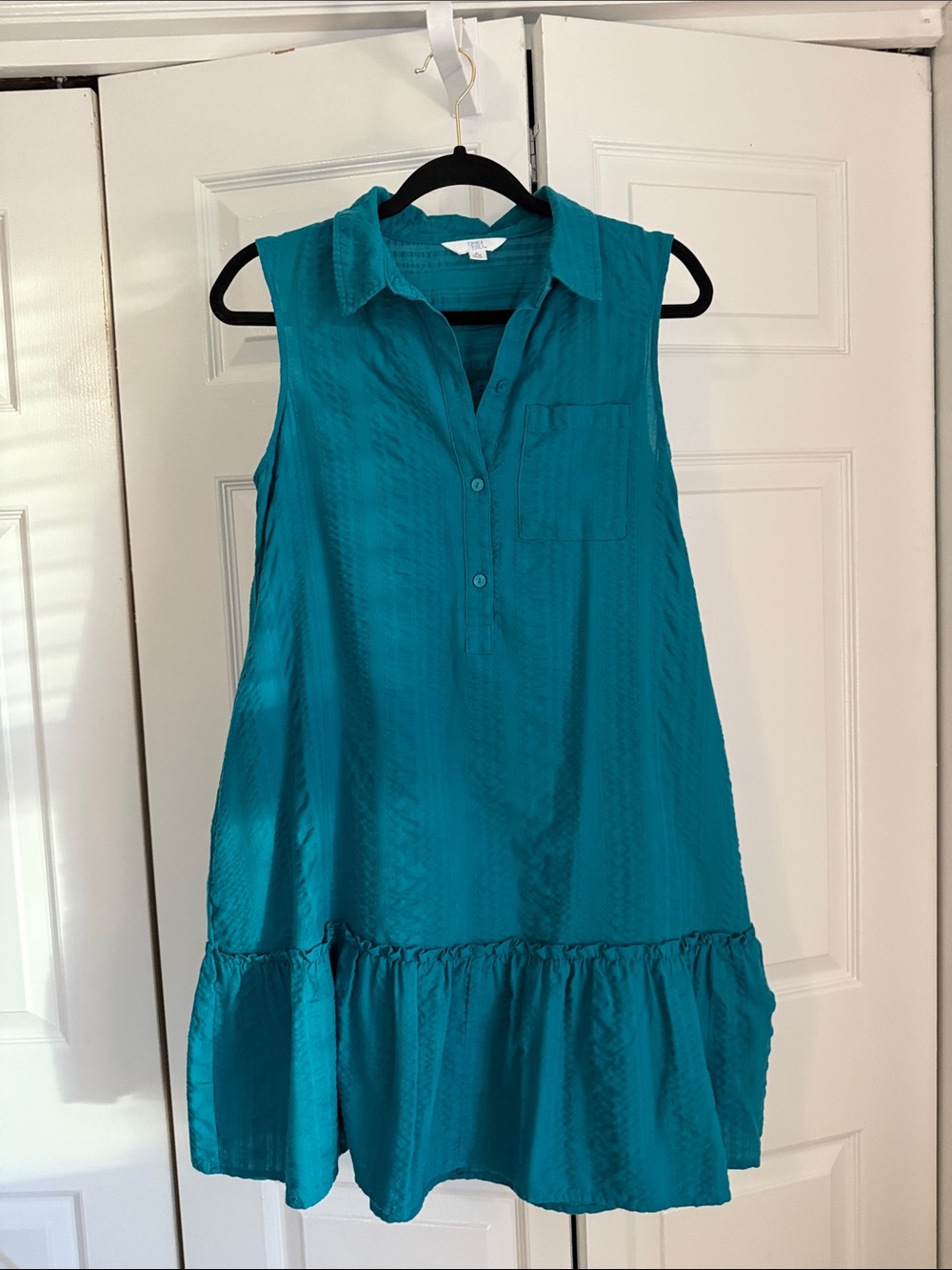 Time and Tru Teal Sleeveless Mini Dress